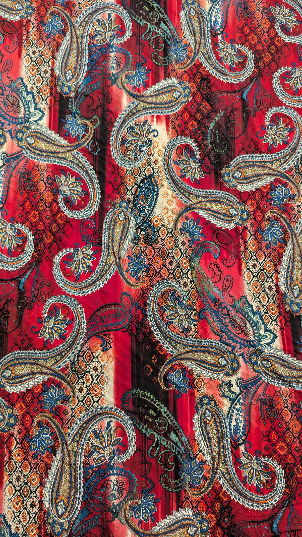 Multicolor Ombre Paisley Print ITY Knit Fabric 58"W - 1 1/4 yd