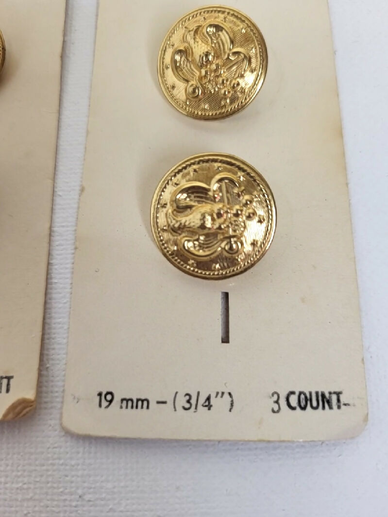 Vintage gold-tone buttons, set of 5