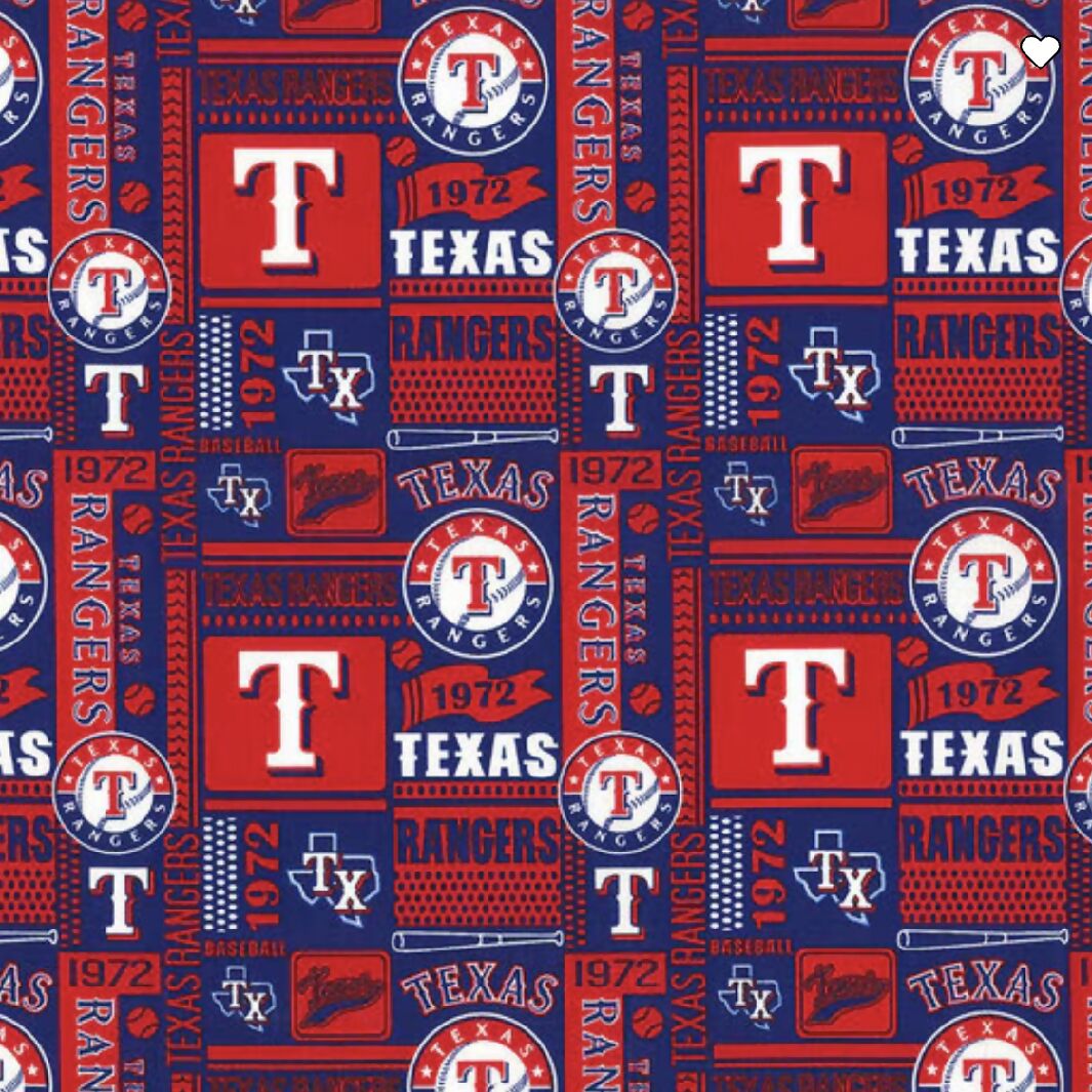 Texas Rangers Graphic Cotton Fabric – Destashify