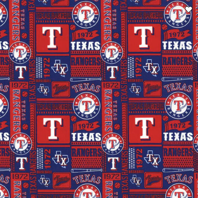 Texas Rangers Graphic Cotton Fabric