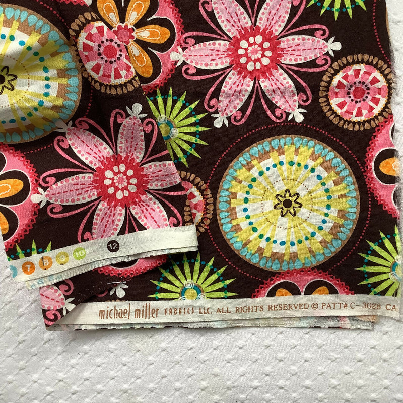 Michael Miller Carnival Blooms C-3028 3/8 yd Rare OOP