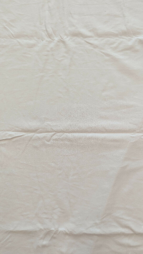 True White Cotton Spandex Knit Fabric 60"W - 1 3/4 yds+