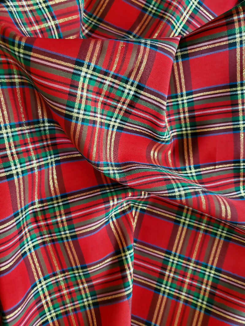 Stewart Plaid Taffeta Christmas Fabric