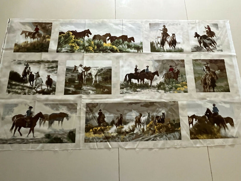 Quilting Cotton - Western Scene Panel