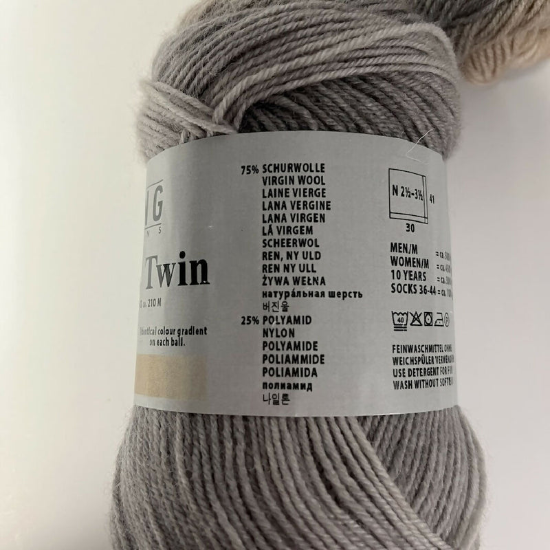 Lang Yarns Jawoll Twin Superwash Wool Nylon Yarn - 2 Skeins