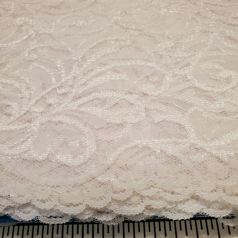 Bright White Flat lace 7" wide