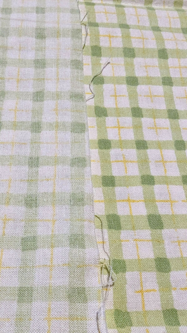 Lime Green/Yellow/White Tartan Print Quilting Cotton Woven Fabric 43"W - 1 1/2 yd