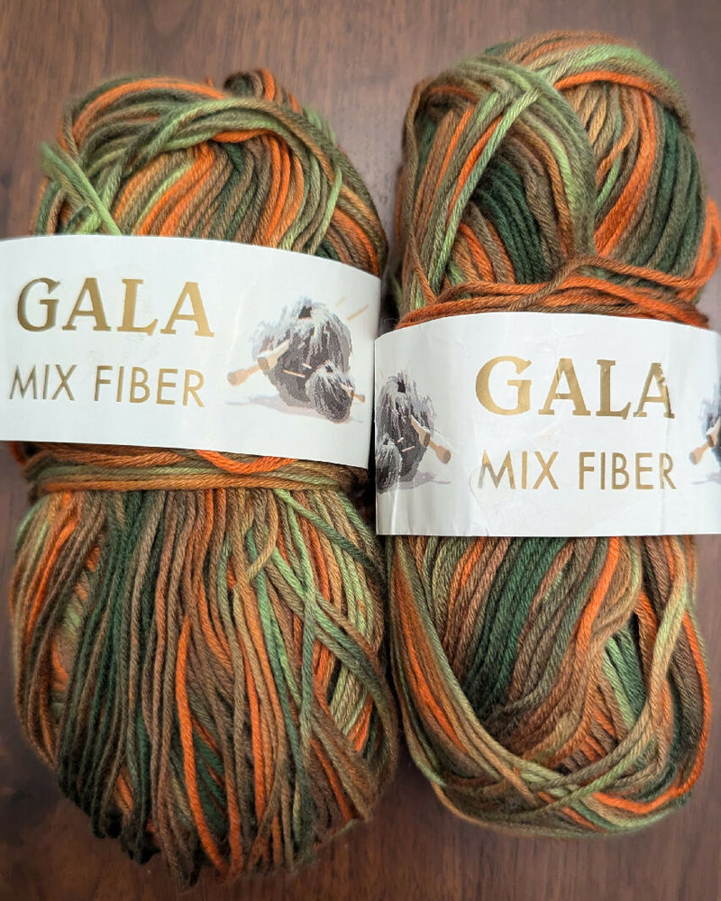 Gala Mixed Fiber Autumnal Color Novelty & Worsted Yarn Lot of 7