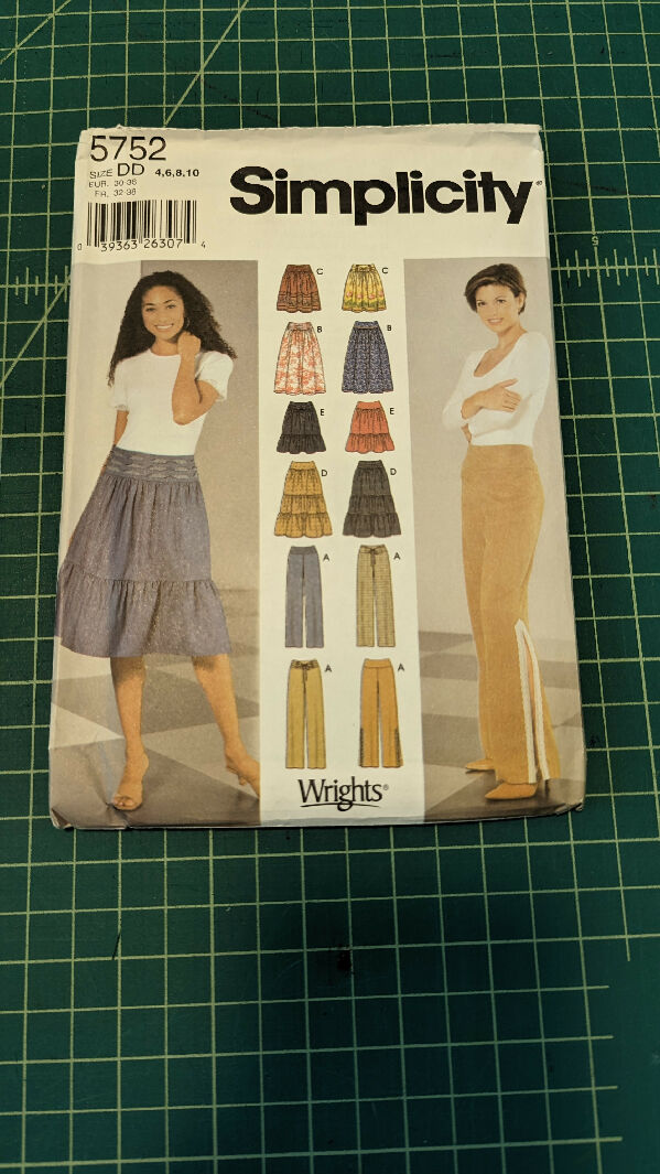 Simplicity 5752 Wrights Skirt & Pants Sewing Pattern Sizes 4-10