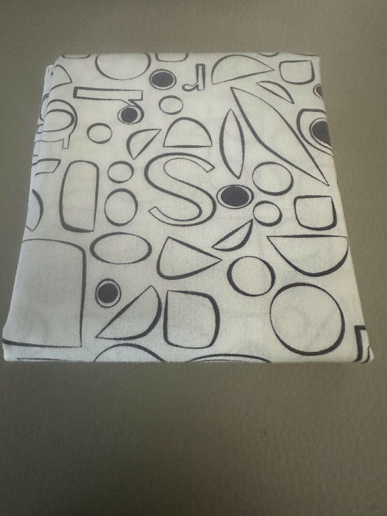 Gray and White Design Fabric