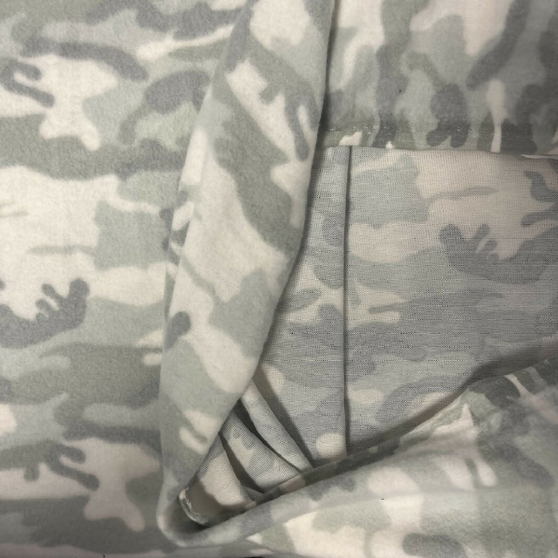 Grayscale Camo Poly Lycra French Terry Knit - 2.25 Yds