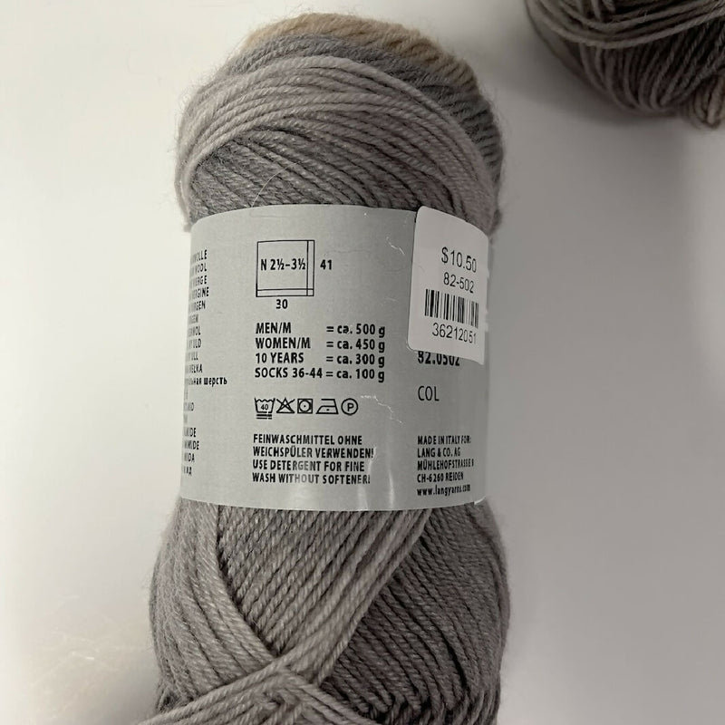 Lang Yarns Jawoll Twin Superwash Wool Nylon Yarn - 2 Skeins