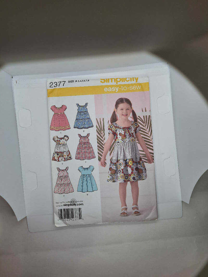 Simplicity easy to sew girl dress pattern