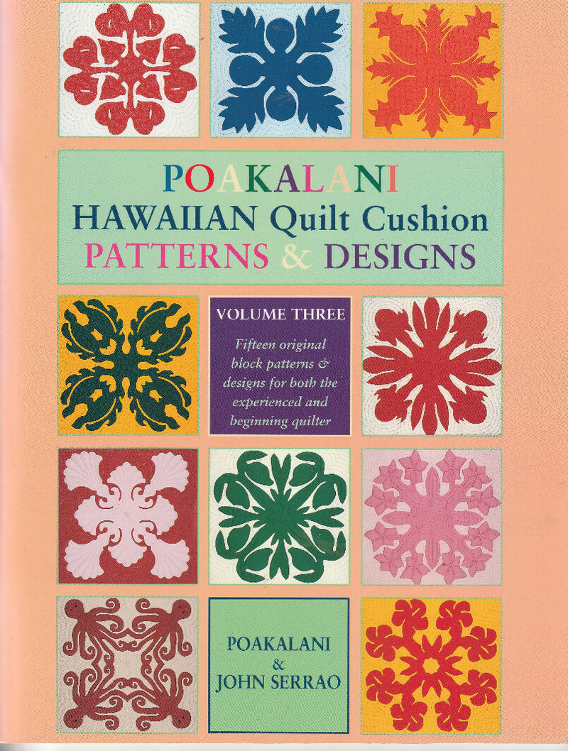 Hawaiian Quilt Cushion Patterns and Designs Poakalani Book Bundle 1, 3, 4