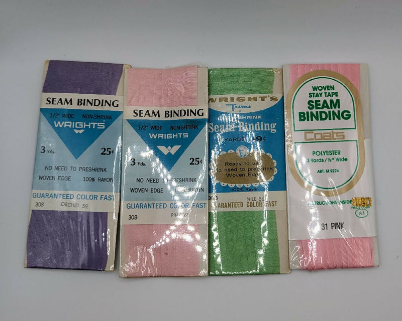 Assorted NIP Vintage Straight Seam Binding & Hem Facing Lot of 13