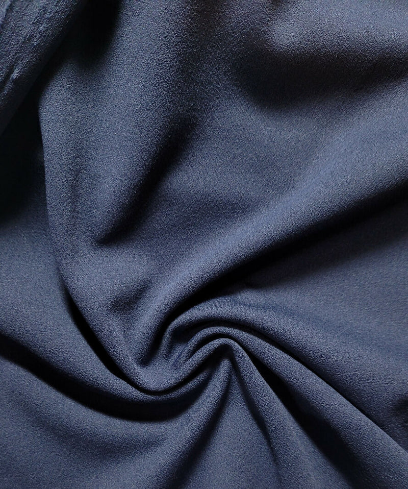 Navy Blue Polyester/Lycra Crepe Techno Knit 3 yards