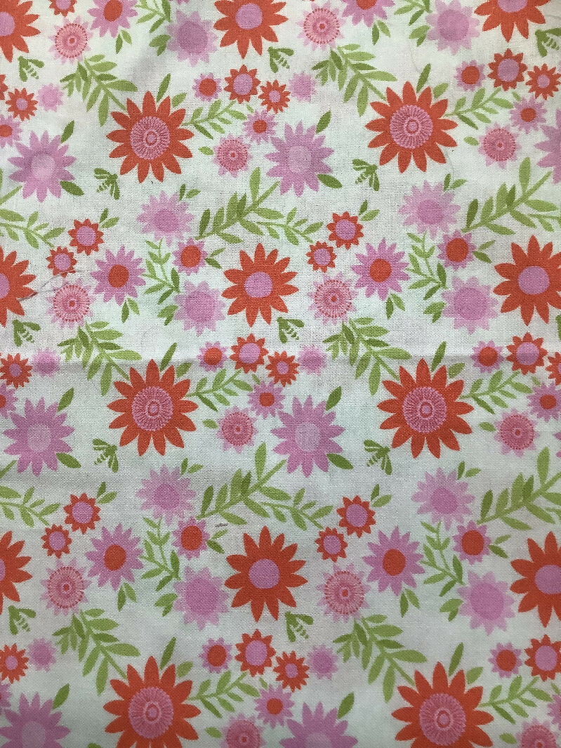 Strawflower cotton fabric