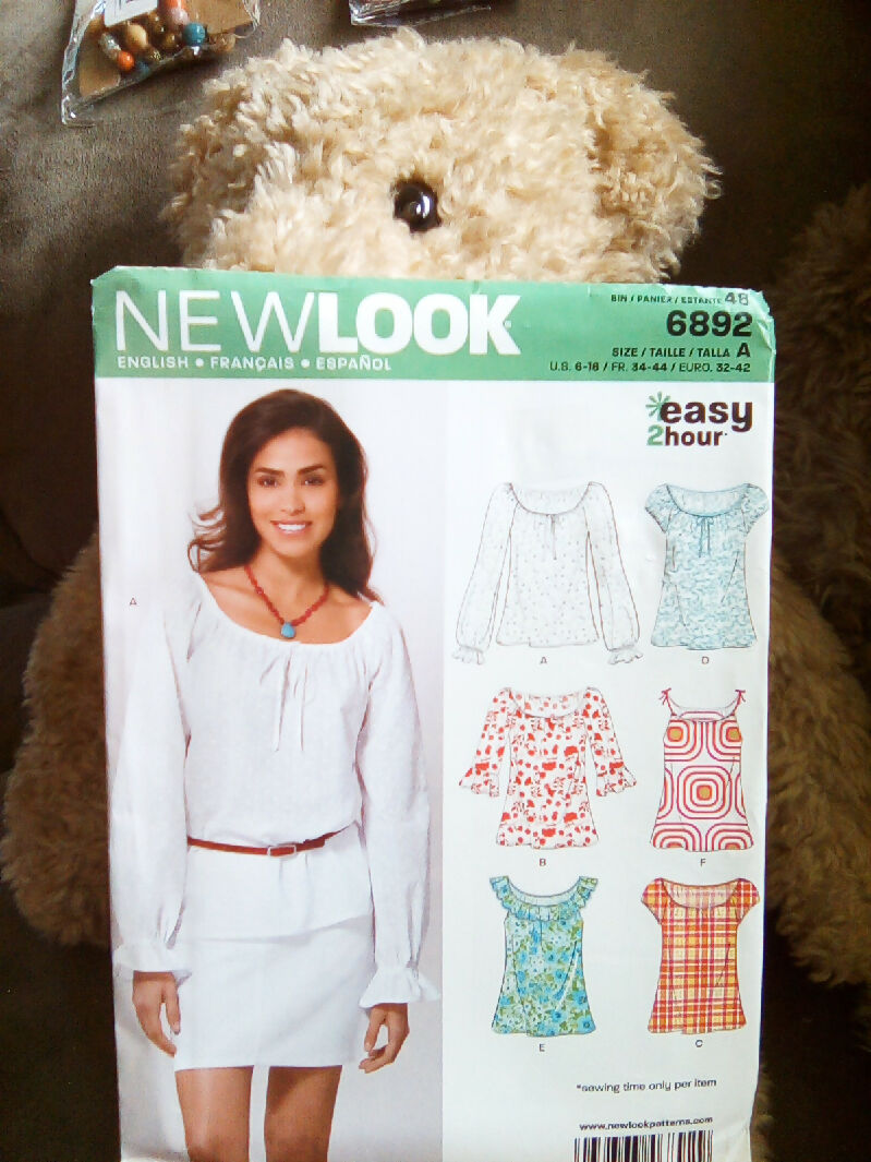 Uncut top sewing pattern NewLook size 6-16