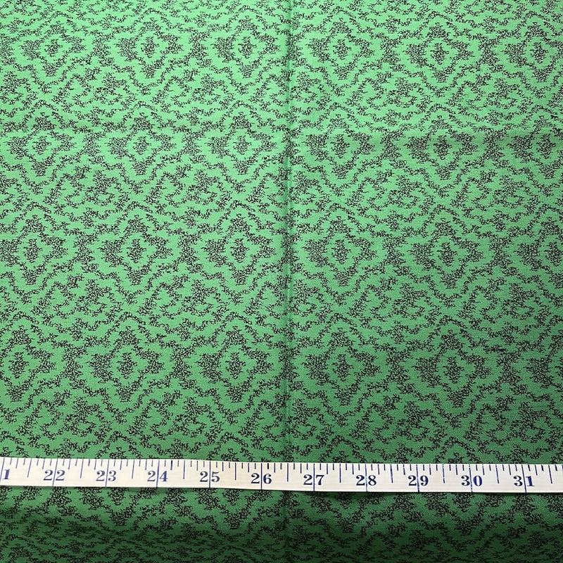 Green and Black Premium Quilting Cotton - 2 Yds