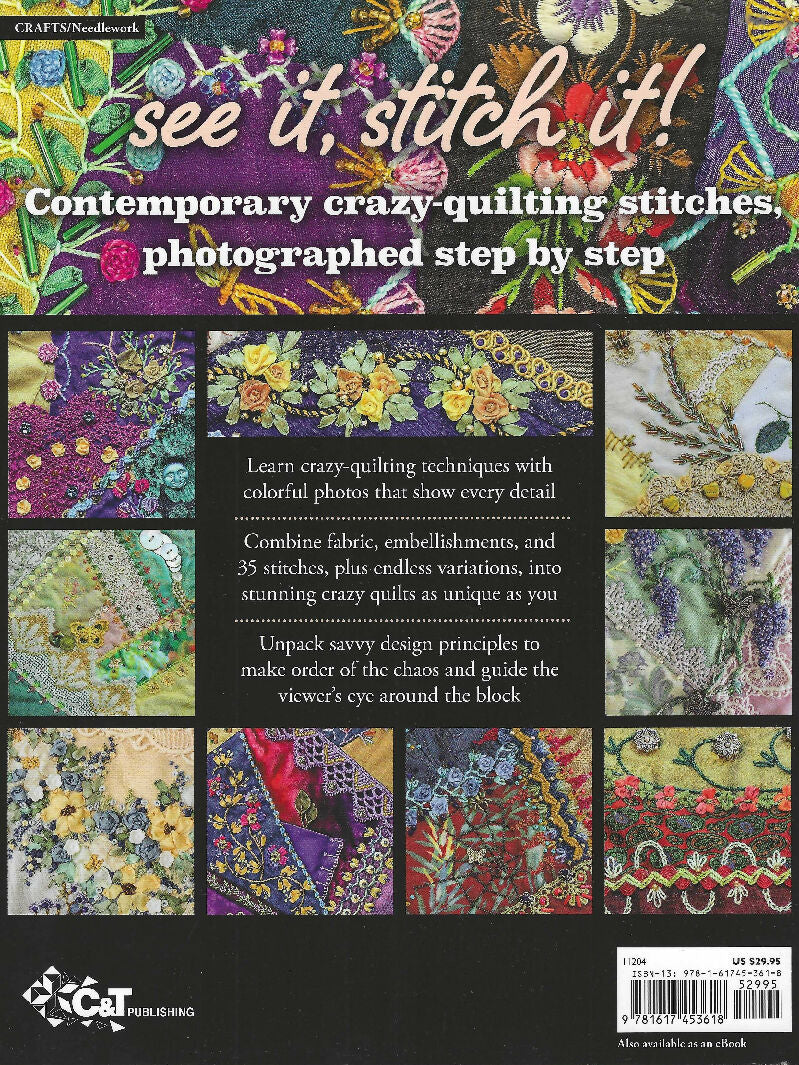 Visual Guide to Crazy Quilting design by Sharon Boggon