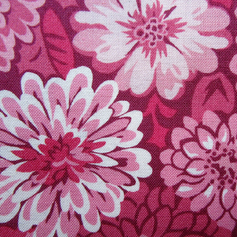 Pink Floral Cotton Fabric, 44" x 23" plus Scraps, Stonehill Collection, Fabric Traditions