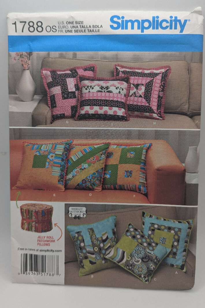 Simplicity 1788 Shirley Botsford Designs Patchwork Pillows Pattern