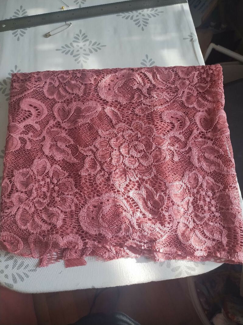 Pink Lace Floral Design Fabric