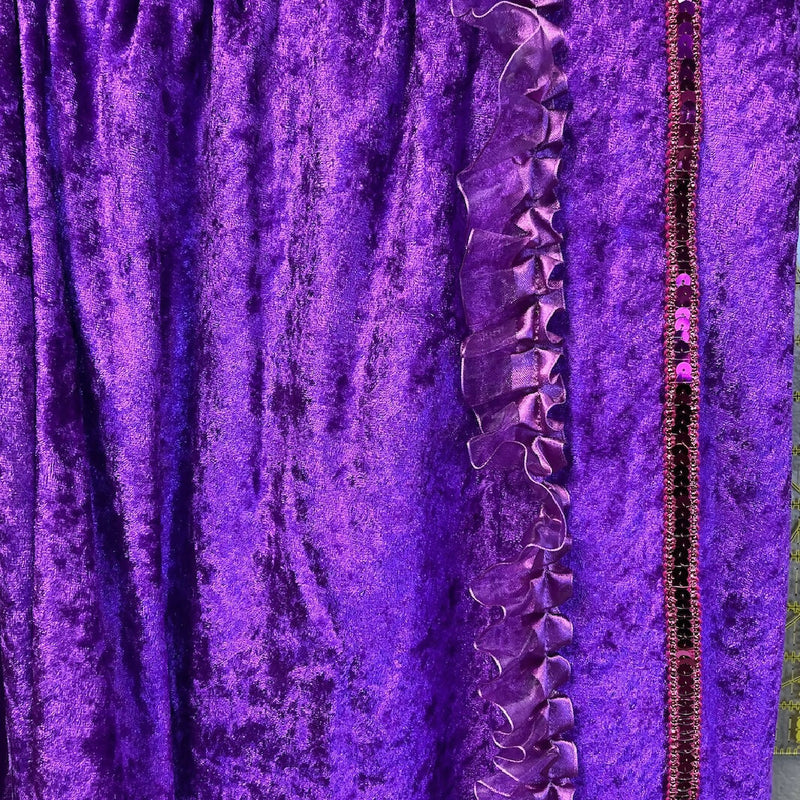 Purple Stretch Synthetic Crushed Velvet - 2.25 Yds