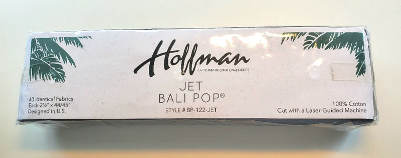 Hoffman Jet Bali Pop Black 2 1/2" Quilting Strips