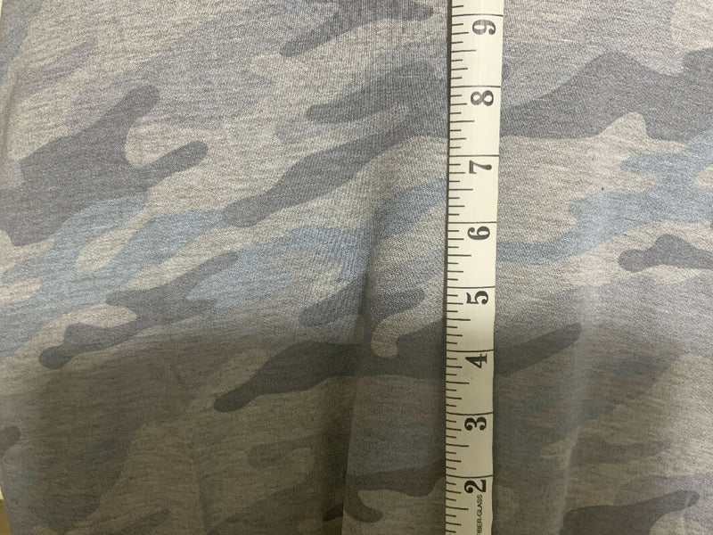 2 yds of camo print rayon jersey knit