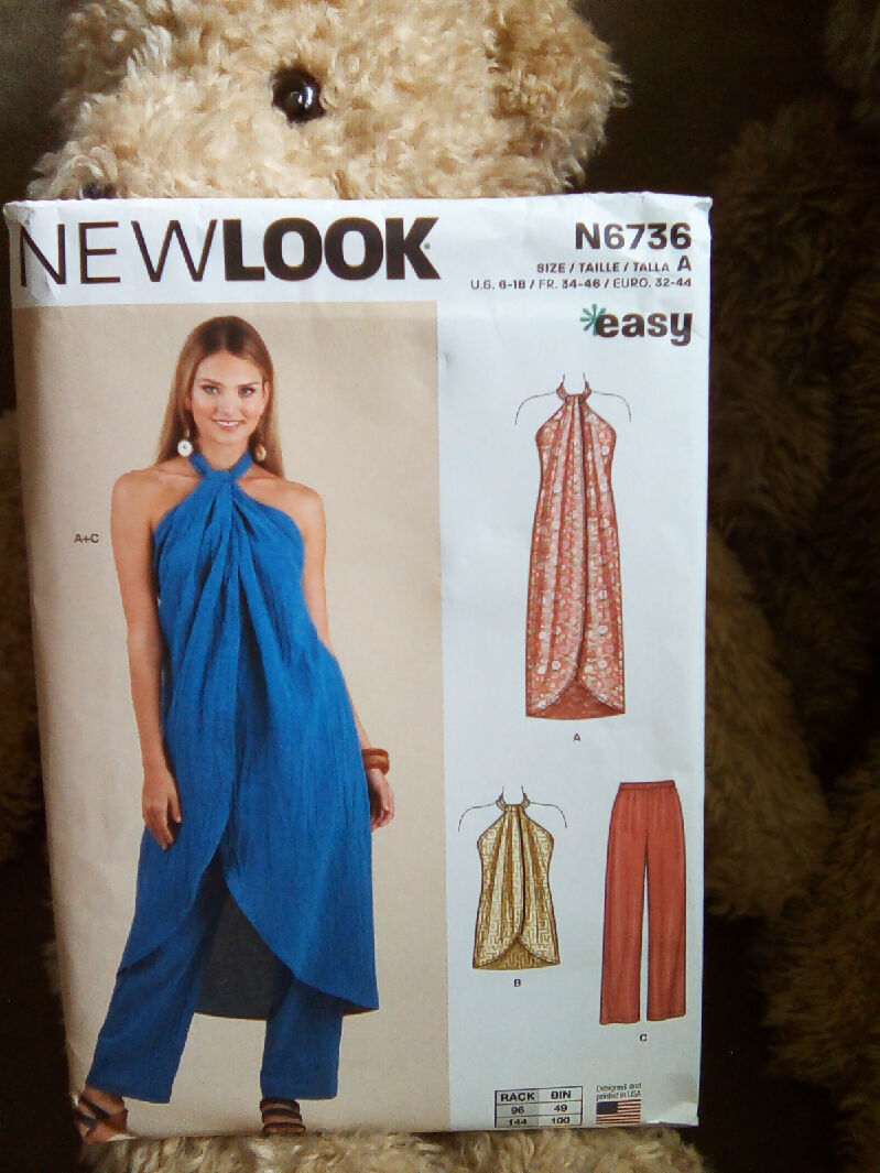 Sewing pattern NewLook uncut 6-18 easy sewing pants and top