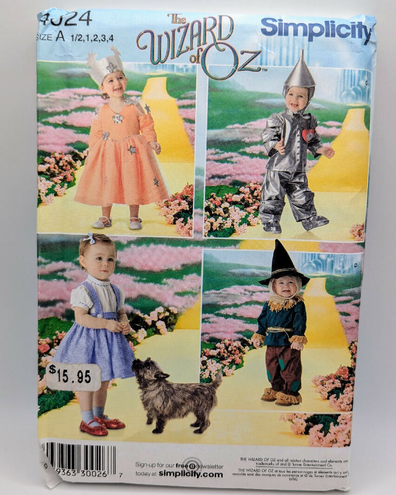 Simplicity 4024 The Wizard of Oz Toddlers&