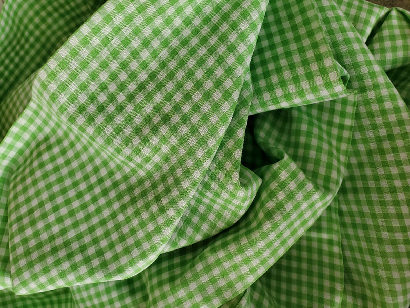 Cotton Gingham Check Fabric Remnant