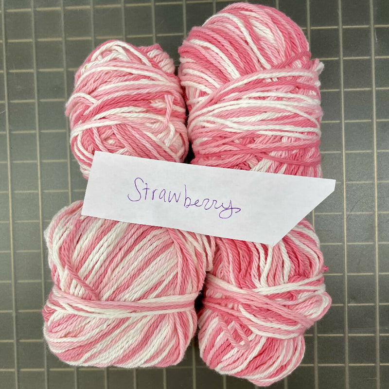 Set of 4 - Sugar n Cream Yarn Strawberry