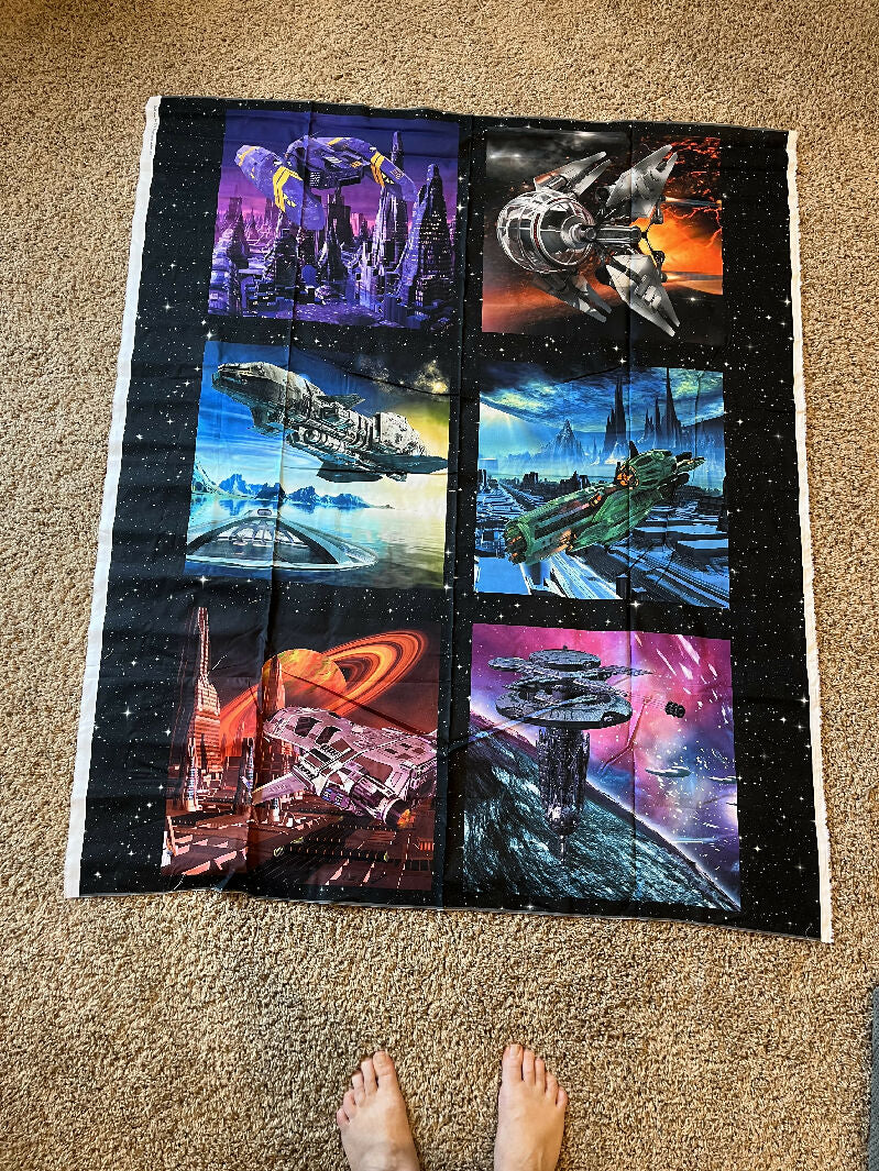 Cotton Quilting Fabric Panel: Sci-Fi from New Beginnings (2022)