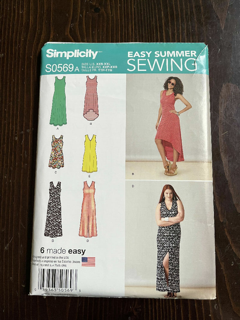 Simplicity S0569 Misses Knit Dress