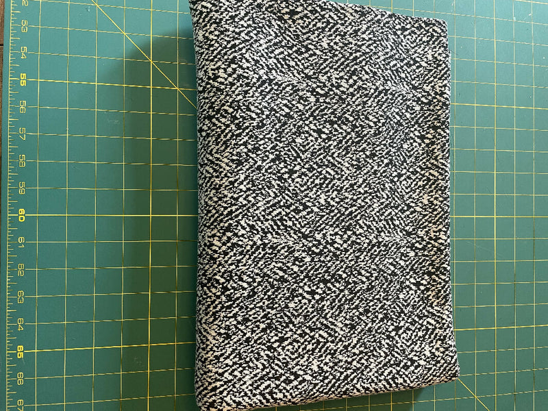 Black & Cream Knit - 2 Yards