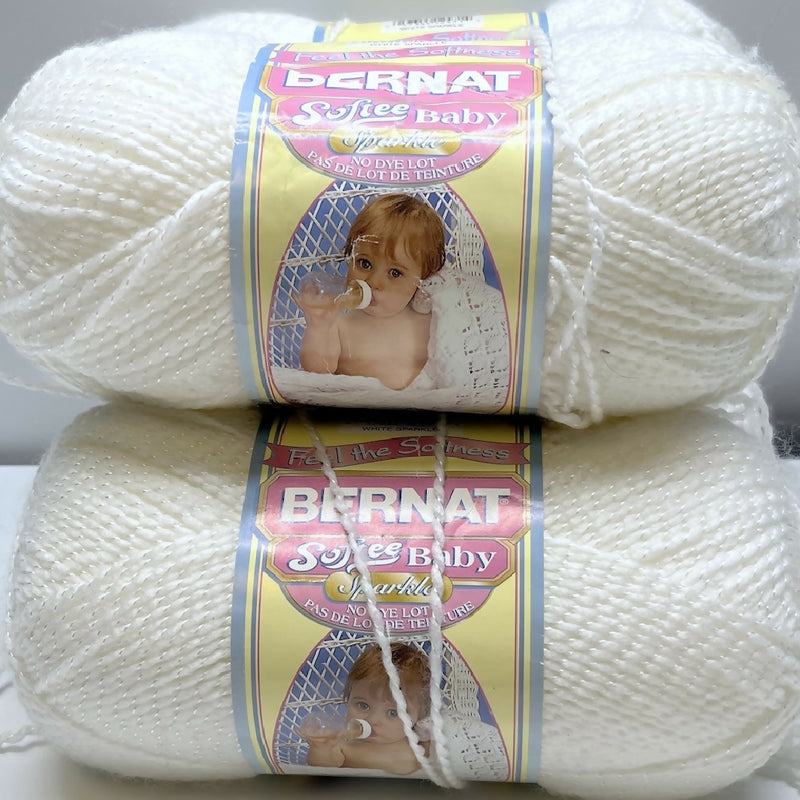 Bright White Bernat Softee Baby - 4 Skeins