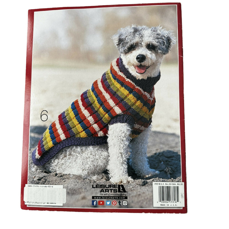 Leisure Arts Dog Gone Cute Coat Blanket Knitting Pattern Designs to Knit