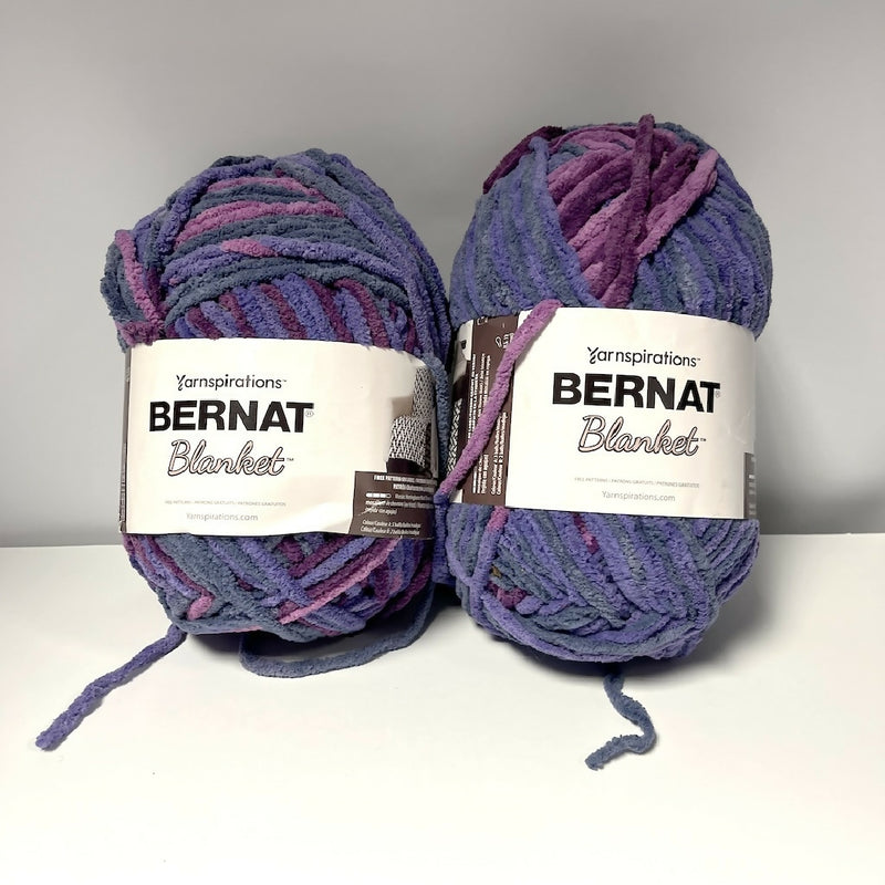 Bernat Blanket Purple Sunset Super Bulky Polyester Yarn - 2 Skeins