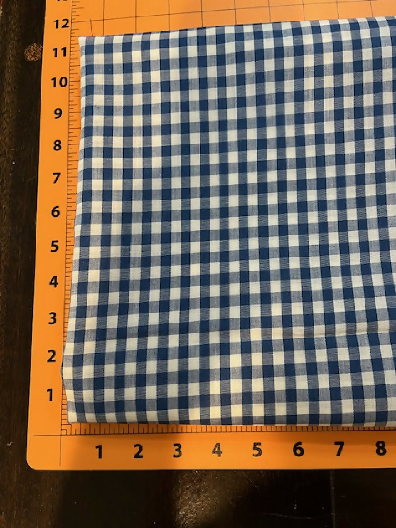 Blue and white gingham 2 yards