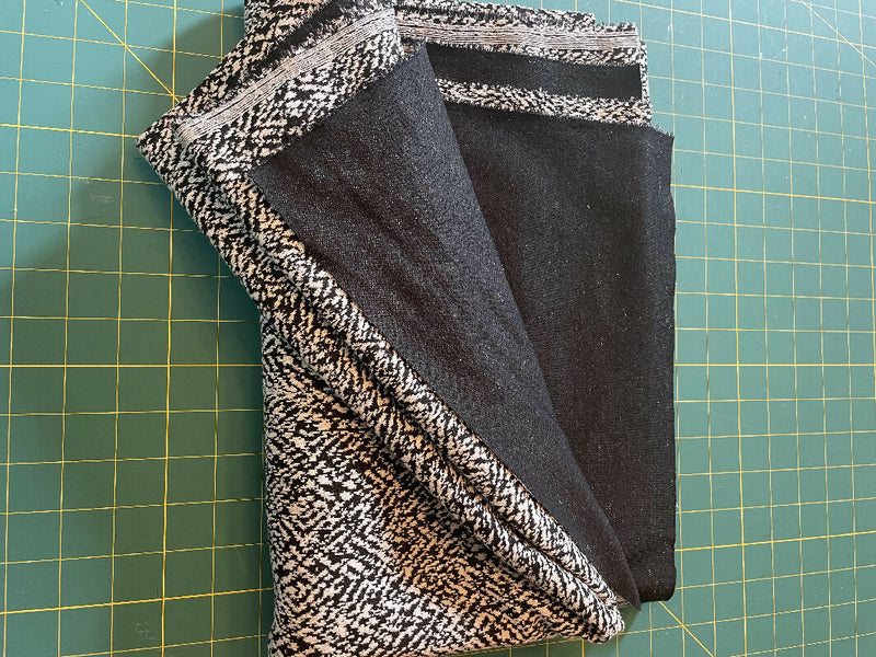 Black & Cream Knit - 2 Yards