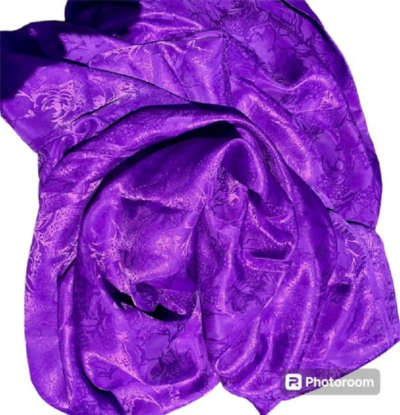 Purple Jacquard Floral - 2 Yds