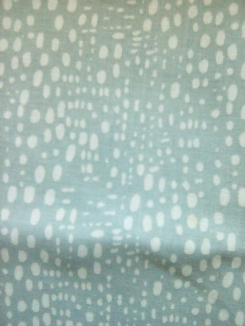 Cotton material, water dots designs, black, blue, gray, pink colors, 9" x 43"