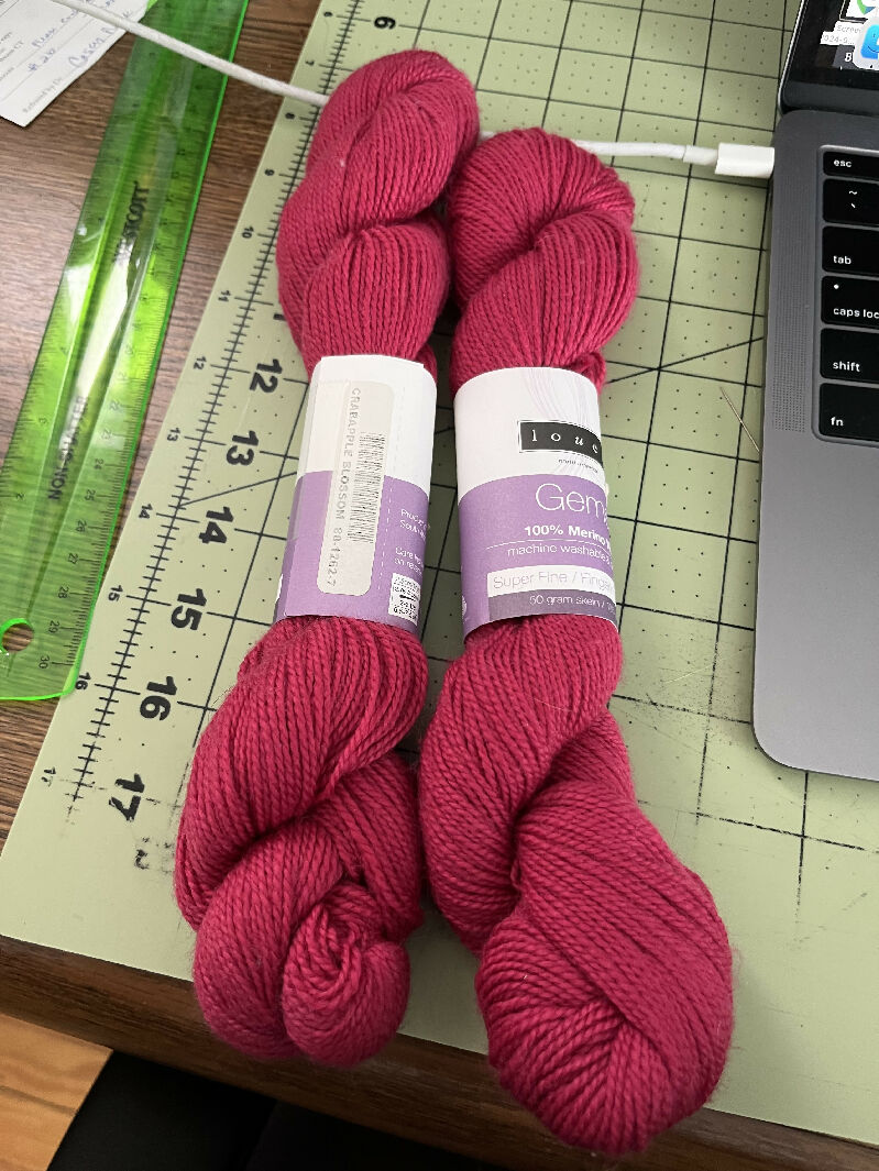 Louet Gems 100% Merino wool - pink (Crabapple) Fingering weight