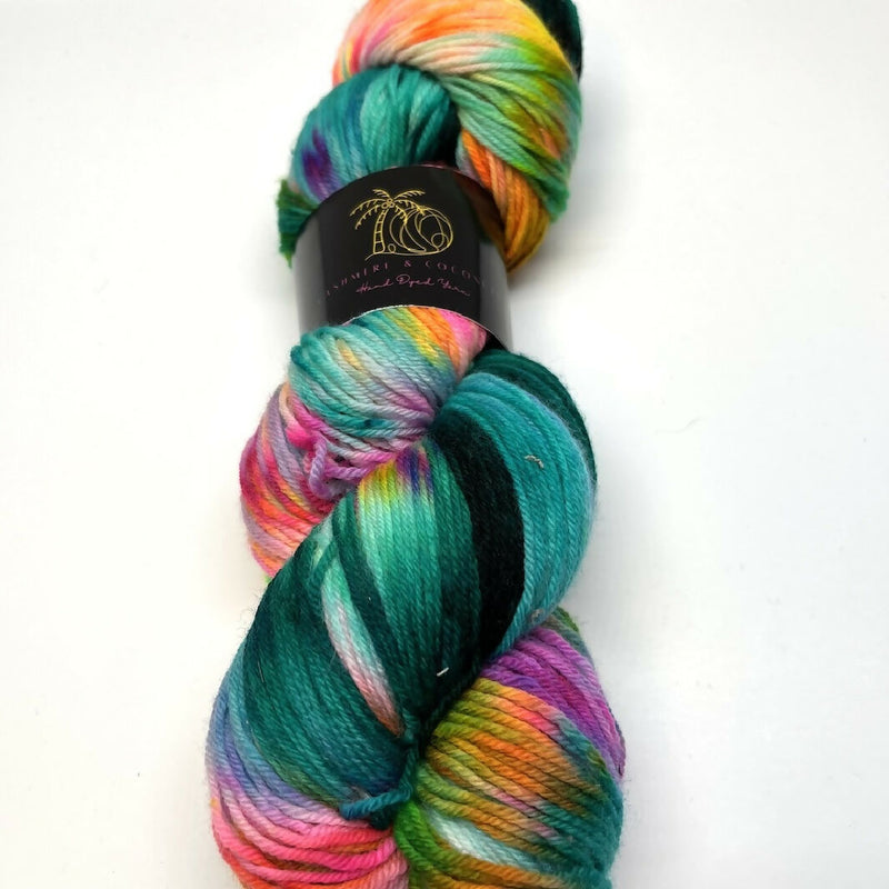 Cashmere and Coconuts MCN Sock in Guppy Colorway - 1 Skein