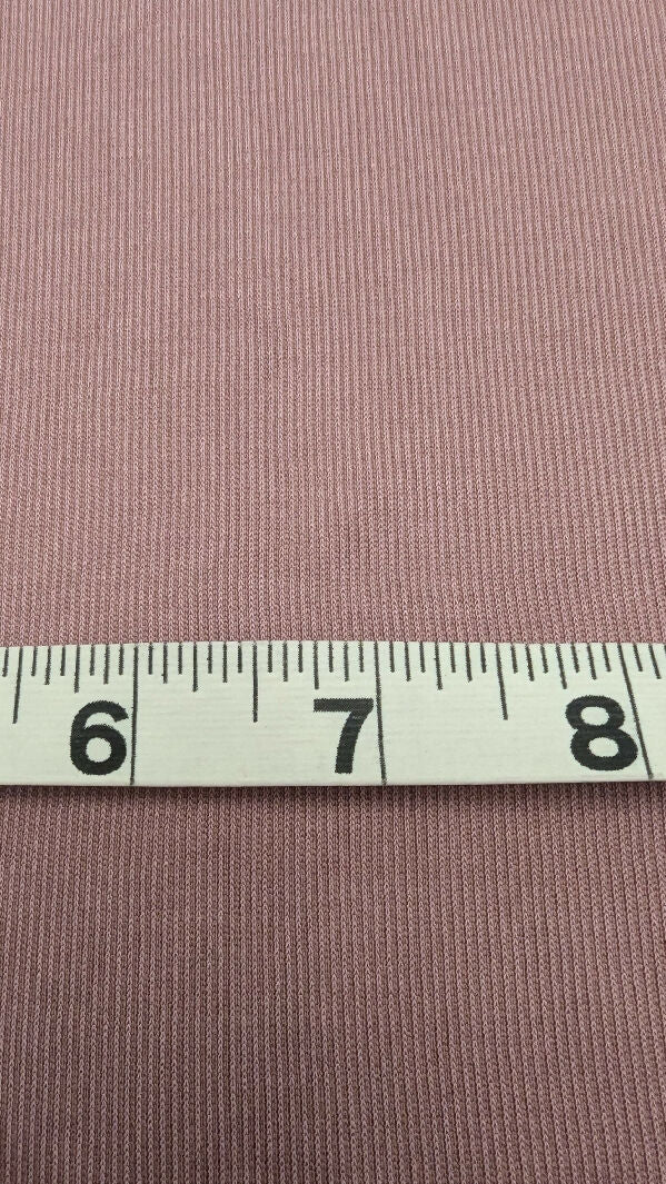 Mauve Rib Knit Fabric 59"W - 2 1/4 yds