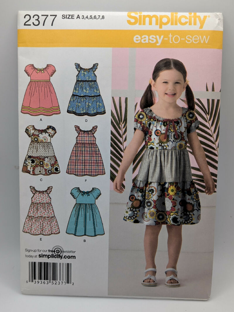 Simplicity 2377 Easy-to-Sew Child&