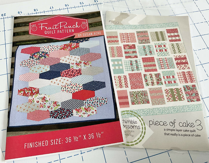 Moda Fabric Sunnyside, Berry Basket, Windham Fabric Clover and Dot plus Patterns