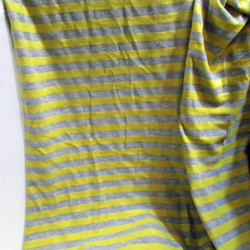 yellow/gray stripe knit 2yds 56"